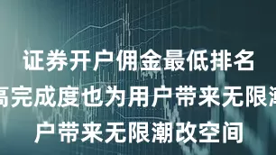 证券开户佣金最低排名造型的高完成度也为用户带来无限潮改空间