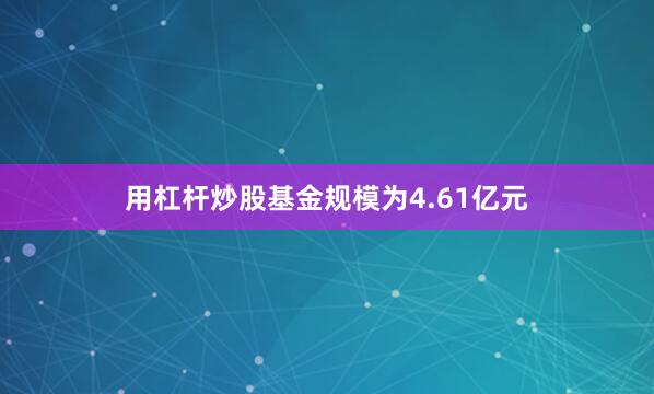 用杠杆炒股基金规模为4.61亿元