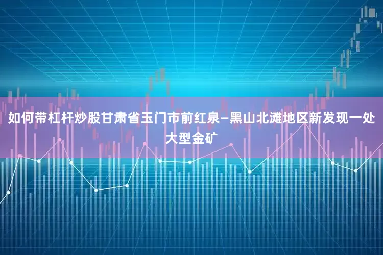 如何带杠杆炒股甘肃省玉门市前红泉—黑山北滩地区新发现一处大型金矿